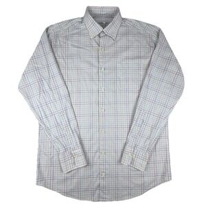 Peter Millar Plaid Button Down Shirt Mens M Multicolor Soft Comfort Stretch